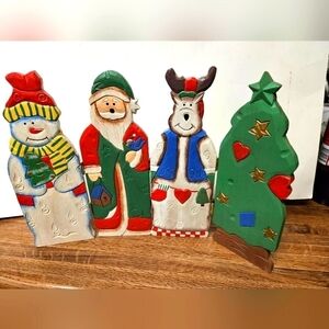 Tabletop Wooden Folding Holiday Screen